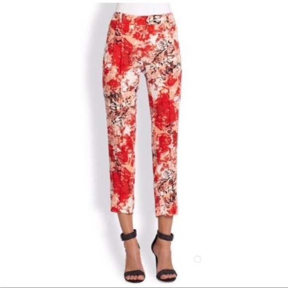 Parker Devlin Silk Floral Pants - Picture 1 of 11